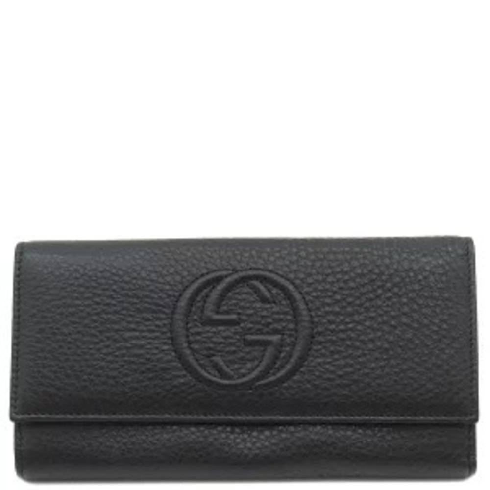 Gucci Soho Interlocking Wallet Leather Black - Gem